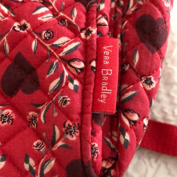 Vera Bradley Quilted Small Backpack Imperial Hearts Print Color Red OS NWT